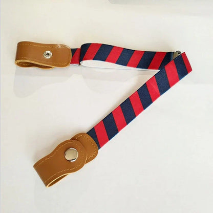Rainbow elastic no-buckle belt, vibrant children's accessory, adjustable fit