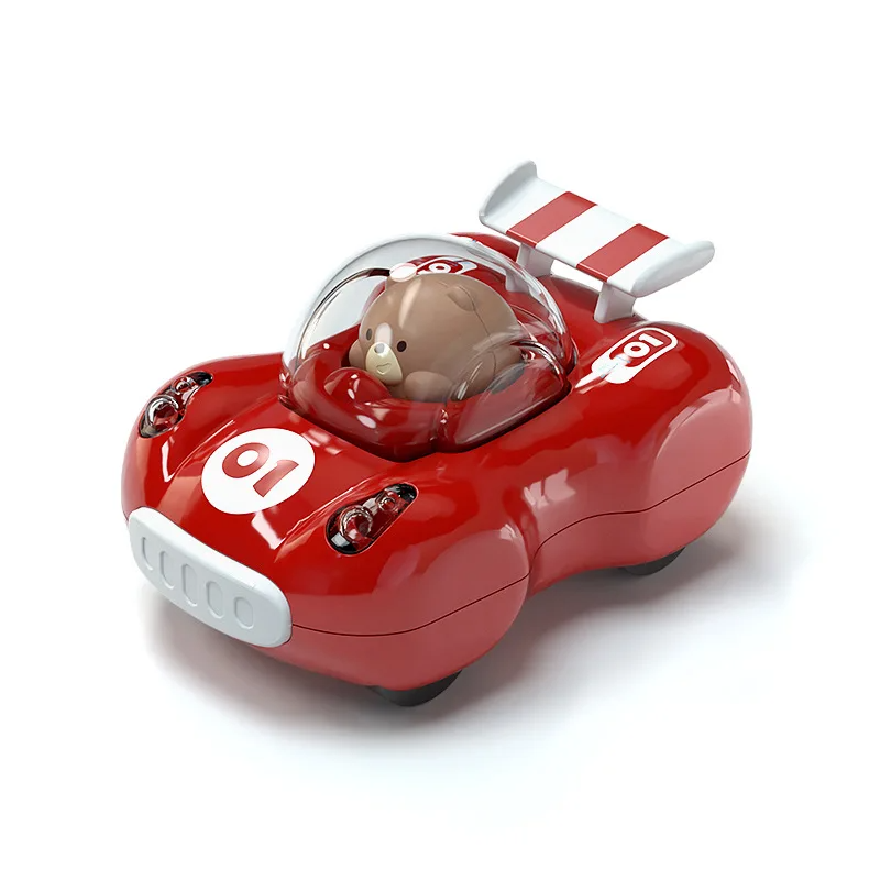 Side view of a flashing light racing toy car, built for durability and exciting kids' play