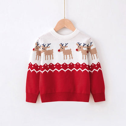 Yellow toddler Christmas sweater with festive lights, bright and cheerful winter wear
