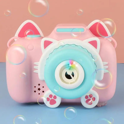Activity toy: a yellow Kids' Musical Bubble Camera, producing bubbles with sound, fun for playtime.