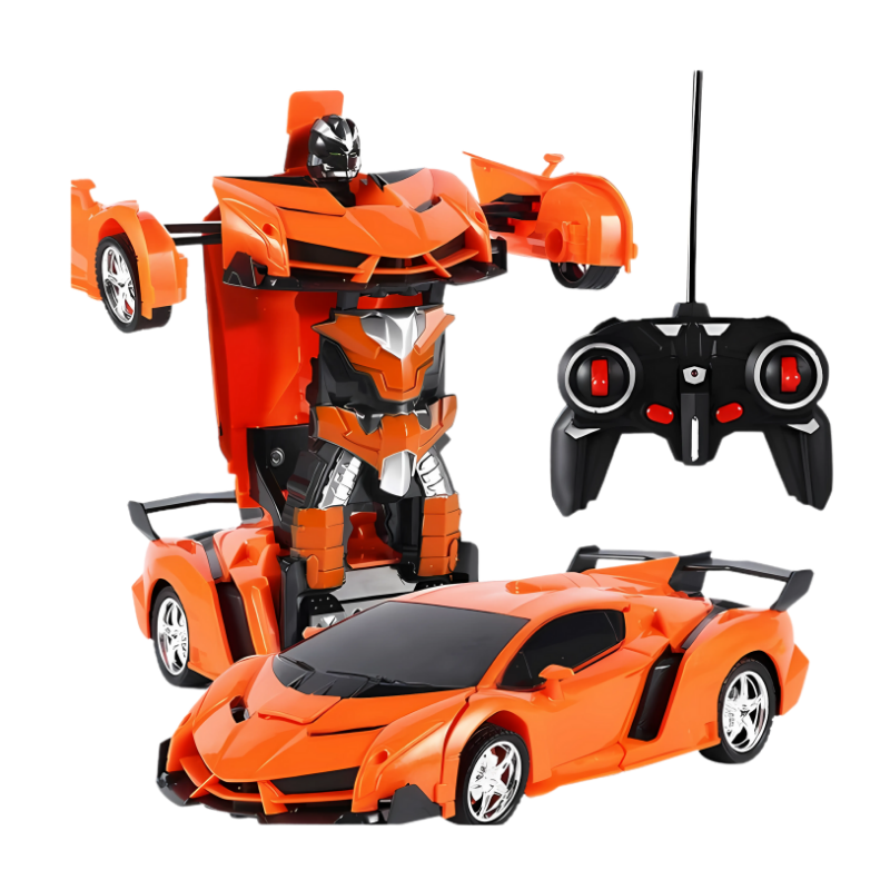 High-speed RC transforming car robot toy, remote controlled vehicle transforms into a robot