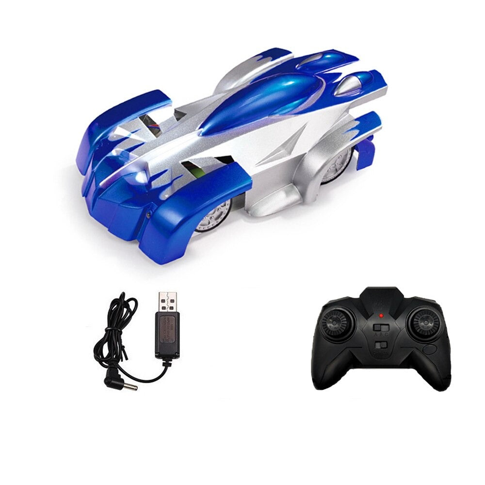 Green wall climbing remote control car racing on the ceiling, an exciting kids' toy and children's gift