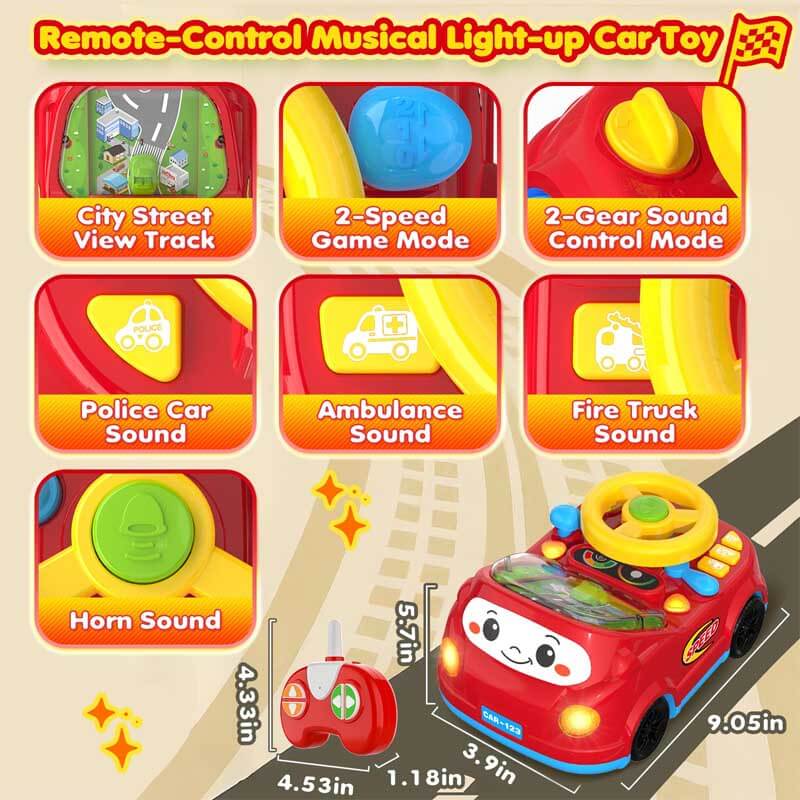 Close-up of a vibrant yellow remote control toy car, detailed design, perfect gift for kids