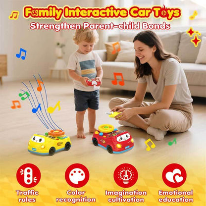 Various colorful remote control racing cars lined up, ready for a fun kids' adventure, durable build