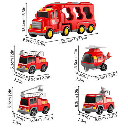 Detailed Kids' Rescue Mission Vehicle Playset with helicopter, boat, and action figures