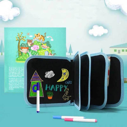 Reusable drawing pad for young artists, perfect for doodling and sketching during travel or home play.