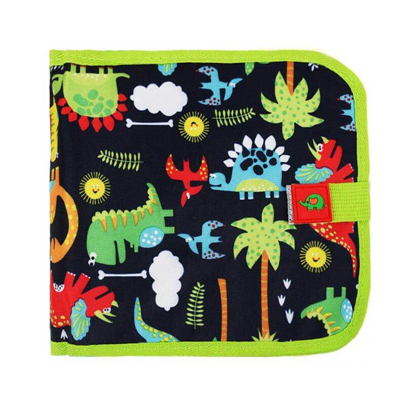 A child happily drawing on a reusable doodle pad, showcasing its ease of use for creative play.