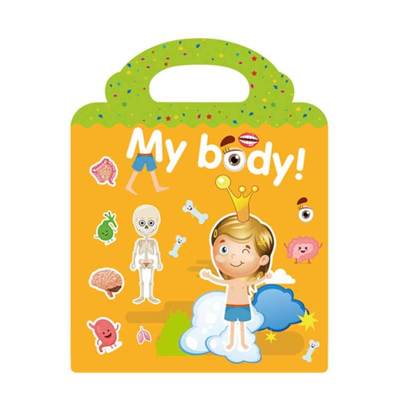 Stack of colorful reusable sticker activity books, highlighting different educational themes for toddlers.