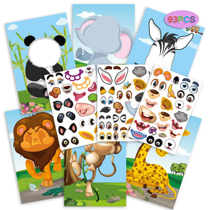 Toddler playing with mess-free reusable stickers on a colorful activity pad