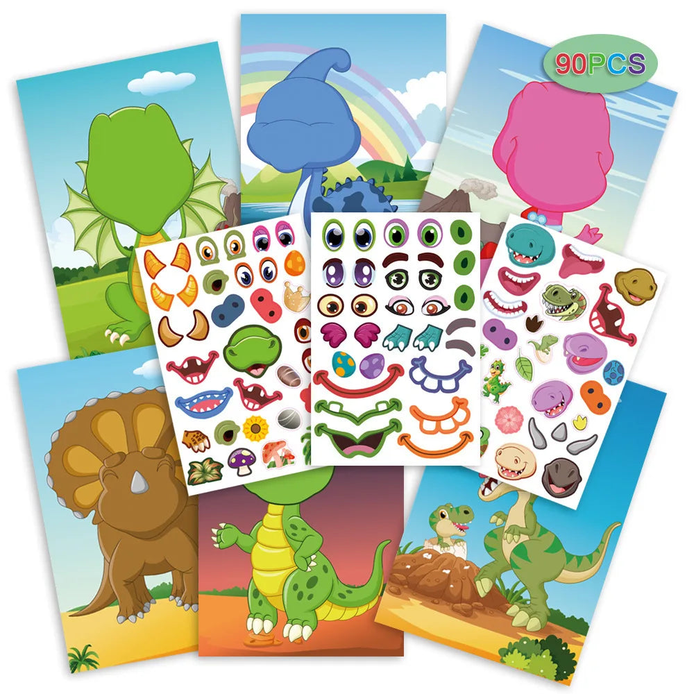 Travel toy: kids reusable sticker pad open to a farm scene with animal stickers