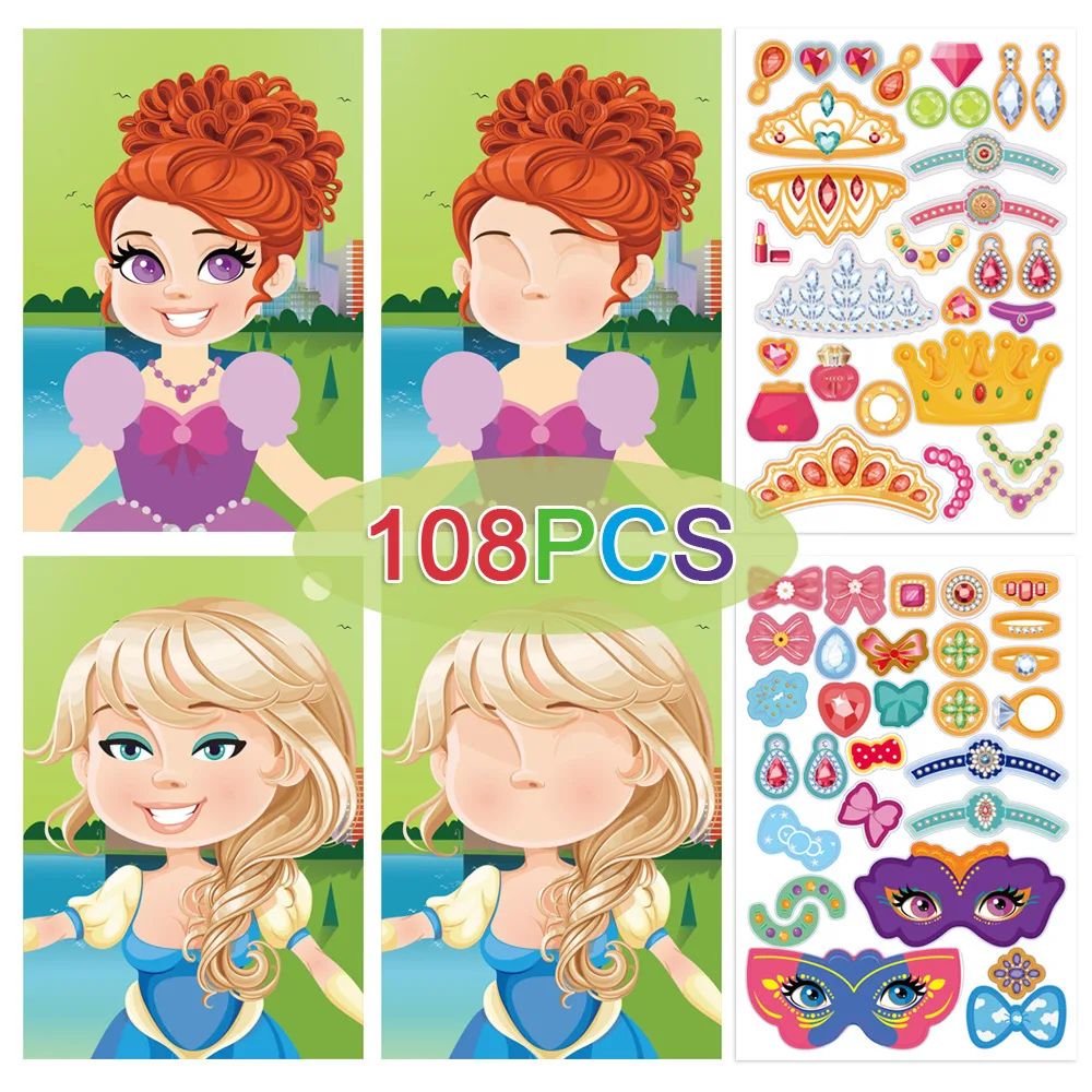 Reusable sticker pad and stickers, showcasing its portability and ease of use for children