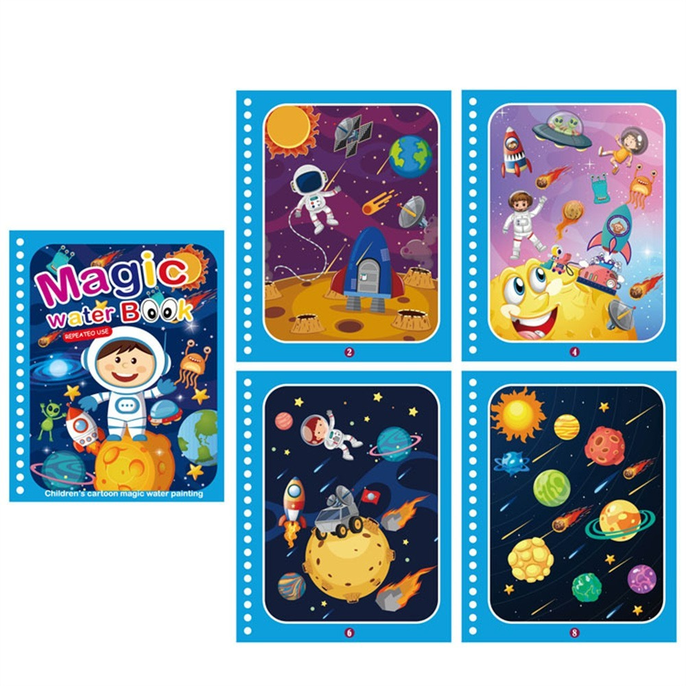 Kids activity Water Reveal Coloring Book, an educational gift promoting creative water art