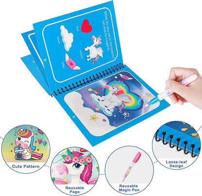 Reusable Water Reveal activity book, perfect for creative play & no-mess art with children