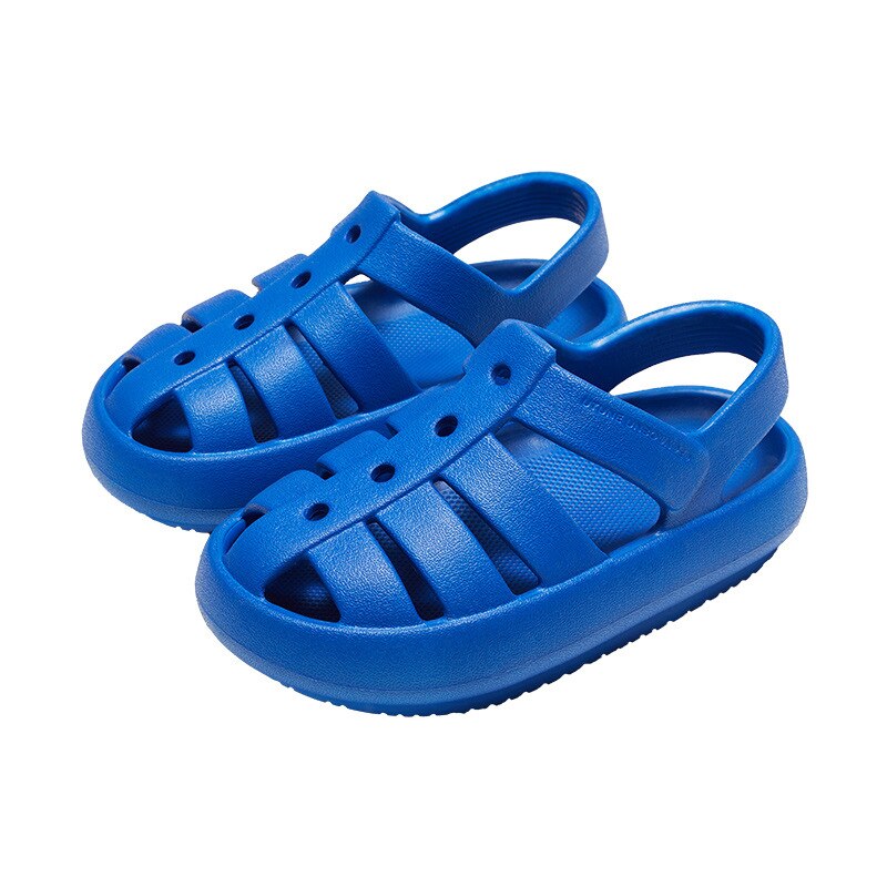 Toddler Roman sandals in brown, non-slip sole, cushioned and lightweight summer play shoes