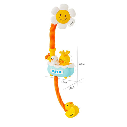 Fun kids' bath toy: Rotary Sunflower, engaging children with spinning petals & water stream for happy bath time