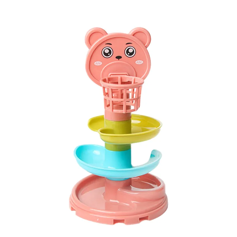 Stackable ball tower for toddlers, designed with smooth edges and durable plastic for safe play