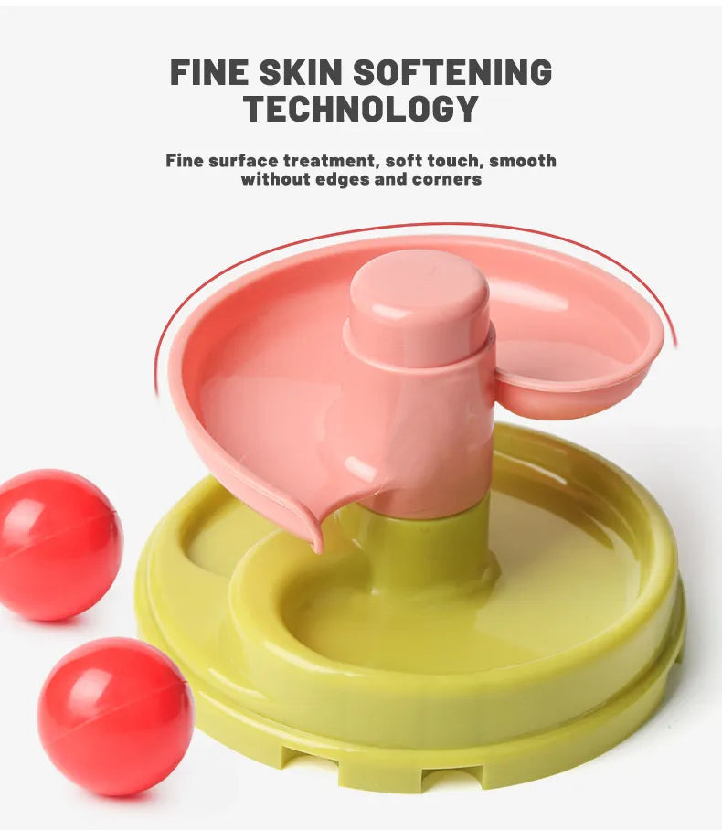 Interactive kids rotating ball tower, enhancing hand-eye coordination and fine motor skills