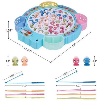 Interactive kids' fishing game, electric and rotating, designed for young children's play