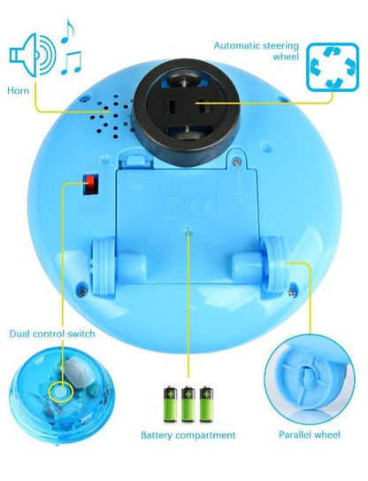 Musical bath toy with LED lights and water spray feature, engaging for young children
