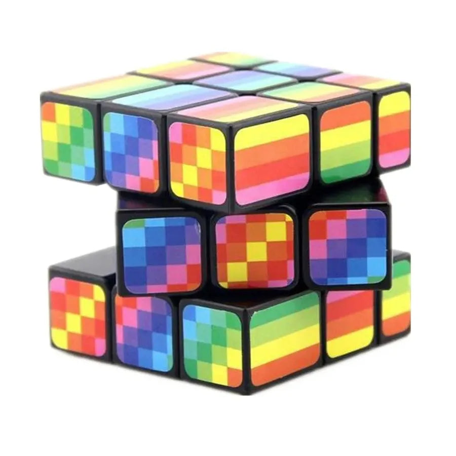 Detailed image of the rotating mechanism of a magic cube, a durable fidget toy