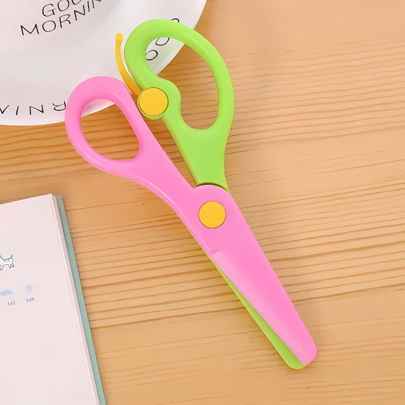 Children's art supplies: a 2-pack of colorful safety crafting scissors