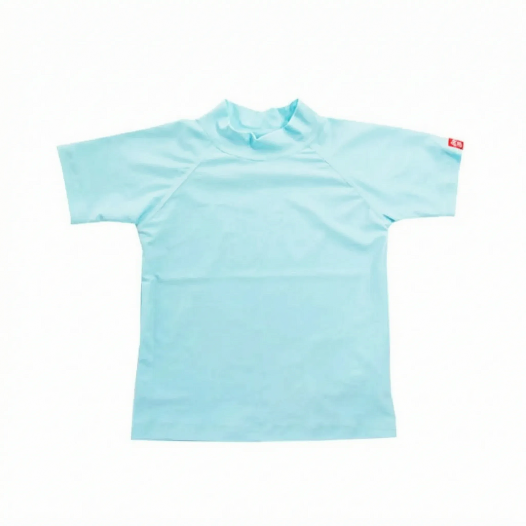 Durable short-sleeve rash guard for kids. UPF 50+ swim top for beachwear & pool play, active summer children.