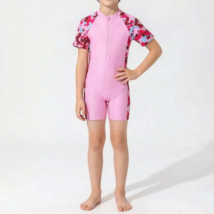 Versatile kids' rashguard for swimming, surfing, and active water play; excellent sun protection.