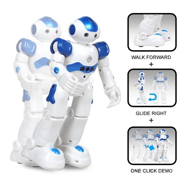 Engaging children's robot, a smart interactive toy with gesture control for educational play.