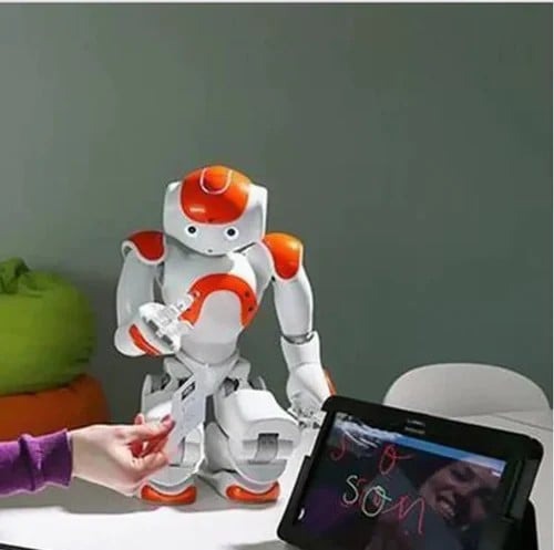 Rechargeable smart robot for kids, offering interactive play, talking, & dancing via gesture control.