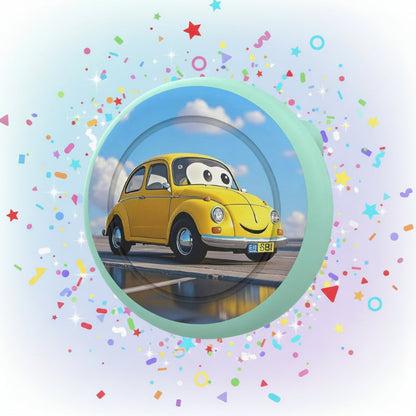 Kids' clothing tag, a silicone brooch AirTag case for discreet and secure GPS tracking.