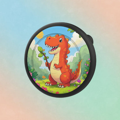 Child safety AirTag case, durable silicone brooch design for secure and hidden tracking.