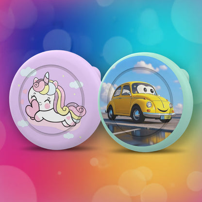 Anti-loss silicone brooch AirTag case, ideal for kids' clothing or backpack GPS tracking.