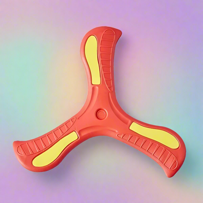 Detail of the soft, child-safe foam material of a kids' dino frisbee, an active play item