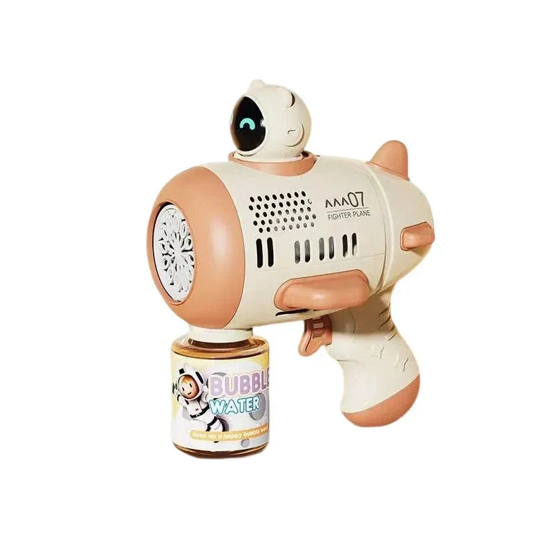 Ergonomic Spaceman Bubble Blaster with easy-grip handle, a popular kids' outdoor toy