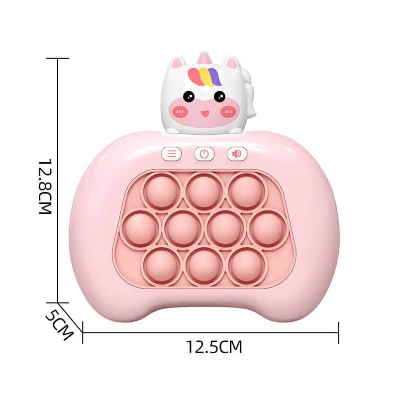 Kids' Speedy Push Pop Fidget Game Console on a clean surface, portable and engaging
