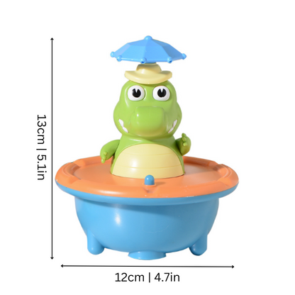 Unisex kids' light-up spinning waterplay toy, a crocodile for bathtub fun