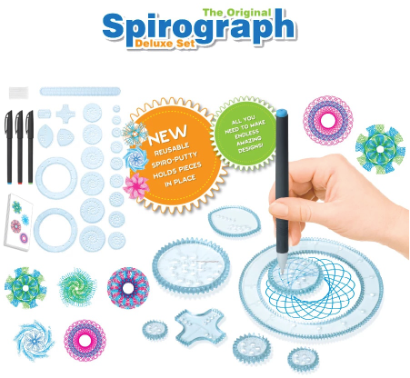 Kids Spirograph Drawing Set, educational art toy for creative geometric patterns & crafts