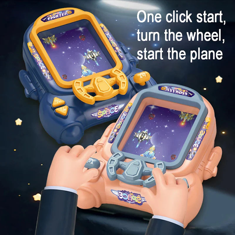 Close-up of StarDrive space game console, fostering strategic thinking in kids early learning
