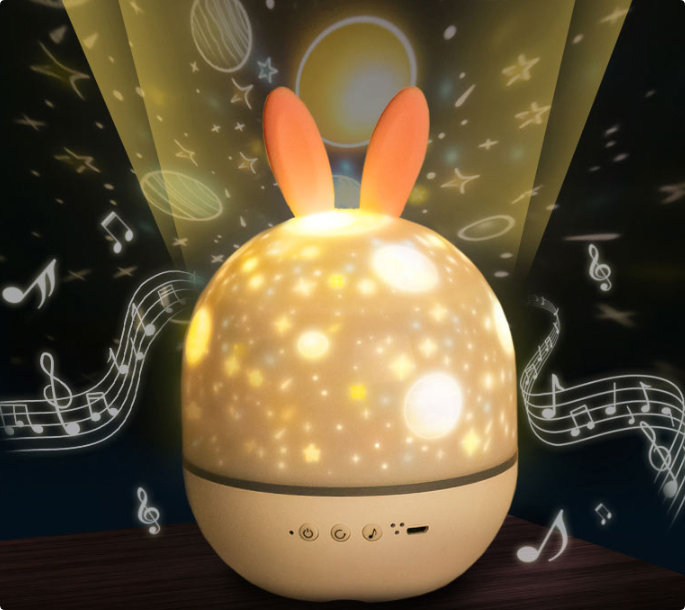 Celestial Starry Sky Projector Lamp, a children's mood light creating a magical bedtime experience