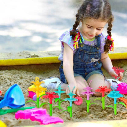 Complete set of flower building blocks for kids' educational and active play