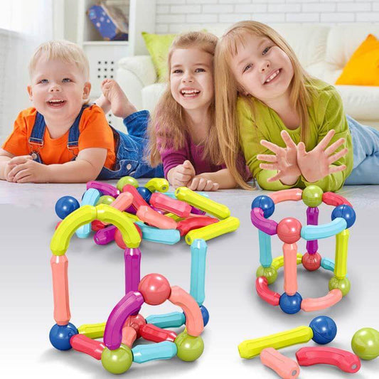 Kids STEM Magnetic Building Blocks Playset, colorful educational construction toy