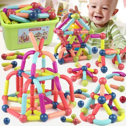 Magnetic blocks for kids, durable and safe creative play building toy set