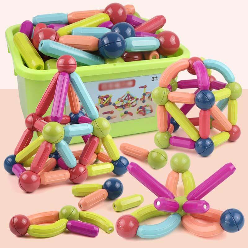 Magnetic blocks gift set for kids, promoting creative building and STEM education