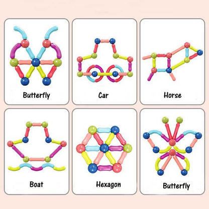 Educational magnetic building blocks, perfect for early childhood STEM learning