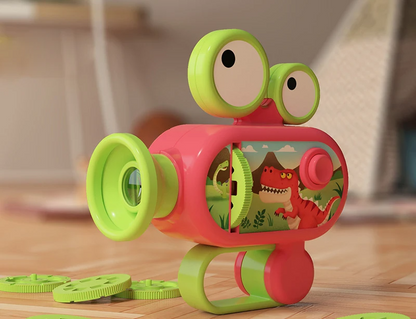 A children's toy Kids' Story Projector Flashlight, designed for small hands, encourages imaginative play