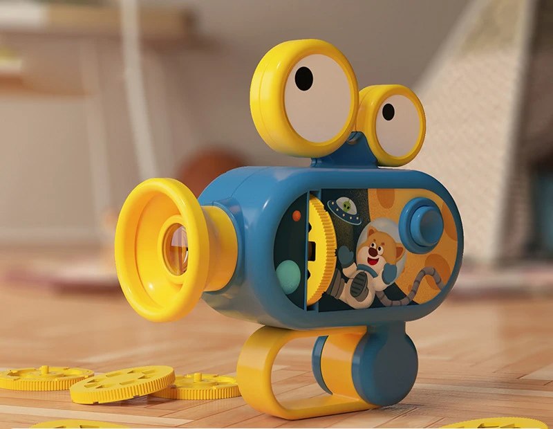 Bedtime storytelling with a Kids' Story Projector Flashlight, creating a magical atmosphere for children