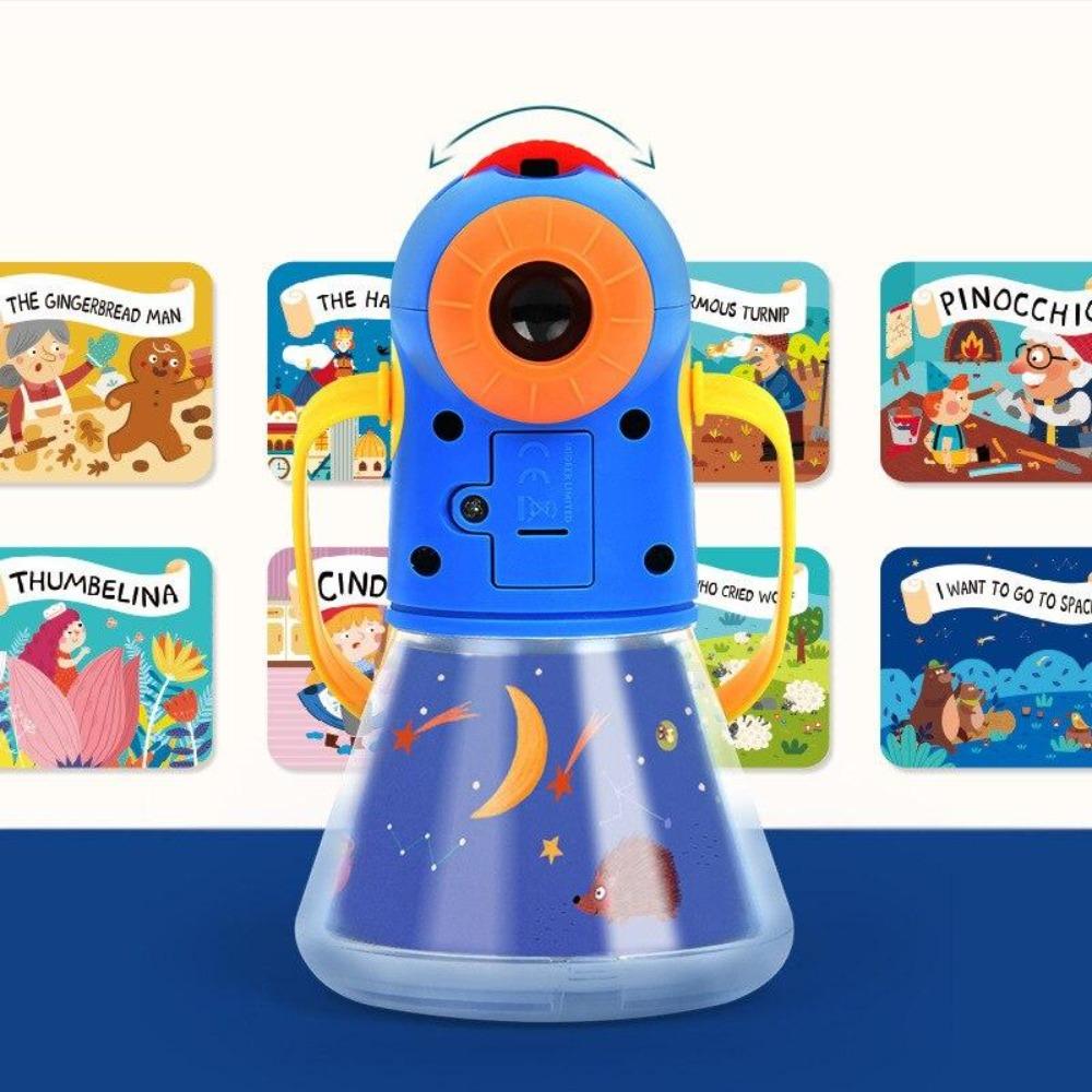 Kids storybook projector flashlight for bedtime stories & imaginative play, educational toy