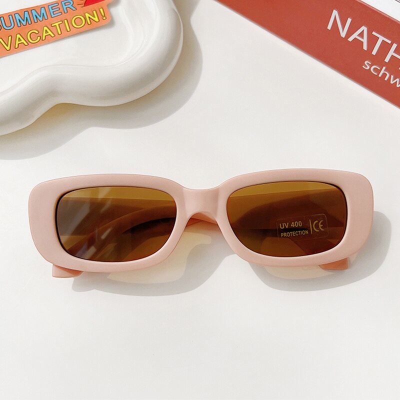 Baby accessories: rectangle sunglasses with advanced UV protection and a cool leopard print