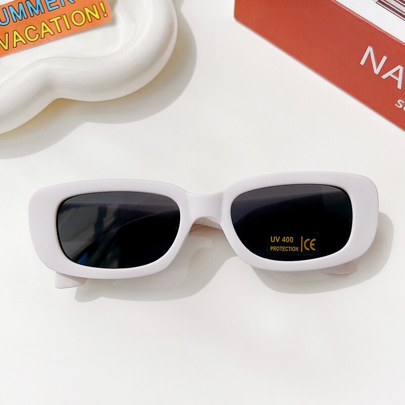 Outdoor fun ready: leopard print rectangle UV protection sunglasses for stylish kids and toddlers