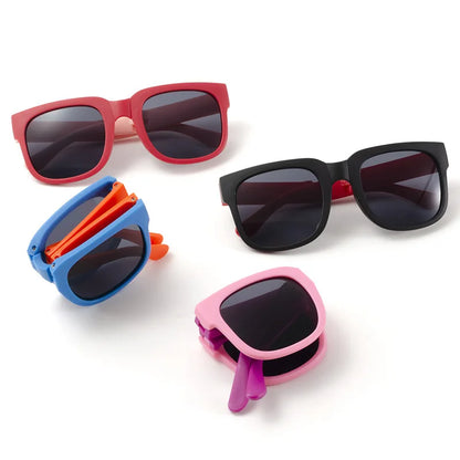 Colorful children's UV400 eyewear, yellow plastic frame, perfect for outdoor adventure